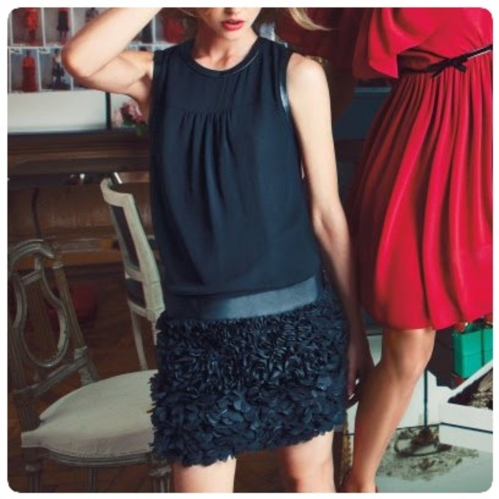 { giambattista valli } black ruffled sheath dress